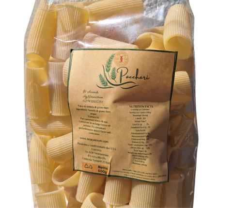 Pasta trafilata al bronzo Paccheri gr 500